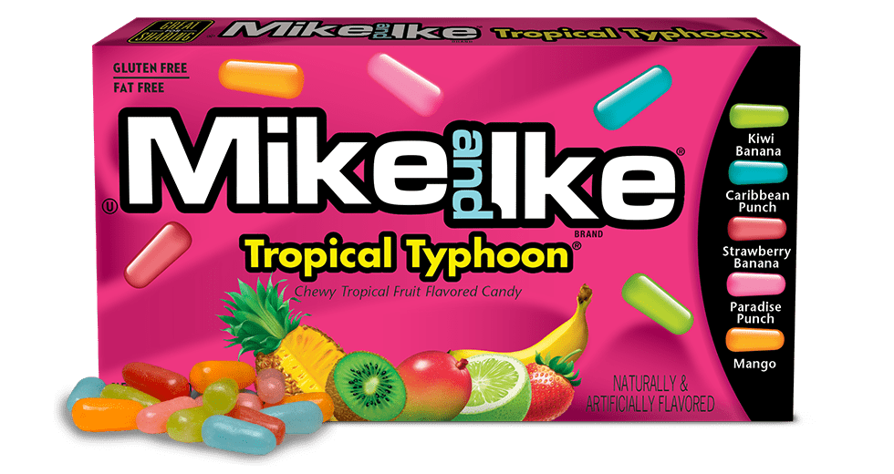 3 units x Bundle - Theater Box Mike & Ike Tropical Typhoon 4.25 oz (120g) - SugarMarket.ca