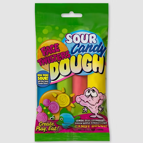(S1-07) PAKISTAN - Face Twisters - Sour Candy Dough 3.5oz (100g) x 12 units