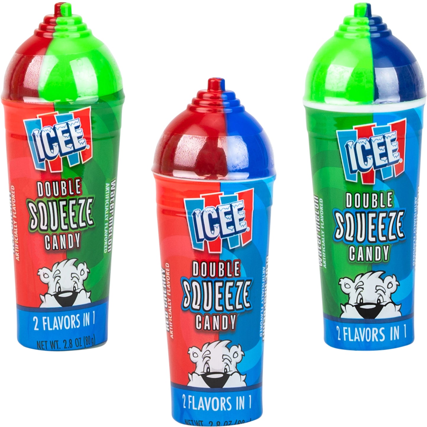 (S1-07) Box - CHINA - Koko Novelty ICEE Double Squeeze Candy 2.8 oz.x12 Units