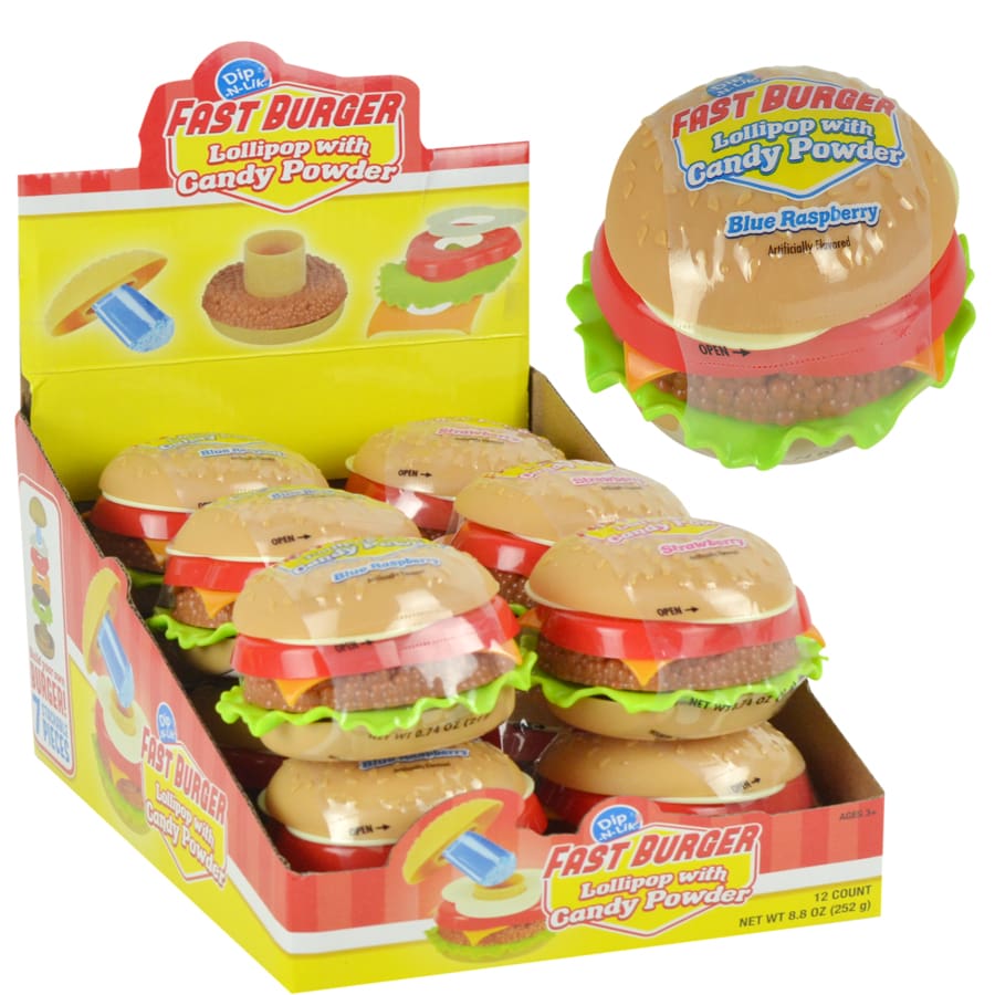 (S1-07) CHINA - Novelty - KoKo Dip-N-Lik Fast Burger .74 oz x 12 units