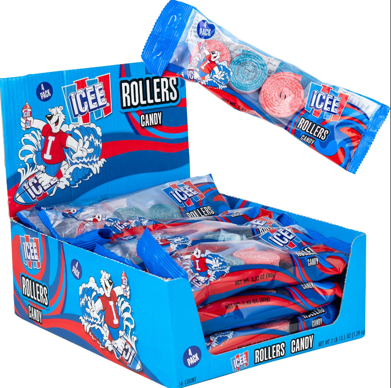 (S1-07) KoKo - ICEE 4-Pack Rollers Belts 2.82oz x 16 units
