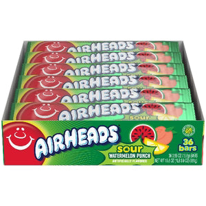 (S1-01) Box - US - Airheads SOUR Watermelon Punch 0.55oz x 36 Units - SugarMarket.ca
