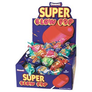 (S1-01) Us - Charms Super Blow Pop Assorted 48 units
