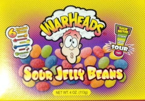 (S1-04) Box - Brazil - Theater Box Warheads Sour Jelly Beans 4oz x 12 units - SugarMarket.ca