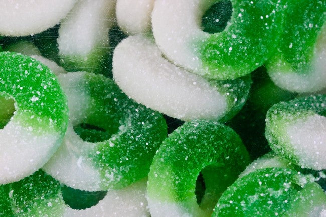 (S3-02) US - Bulk Albanese Gummy Rings - Apple Rings 4.5lb(2.04kg) x 1 Bag