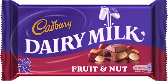UK CADBURYS FRUIT & NUT 120G 17 unit