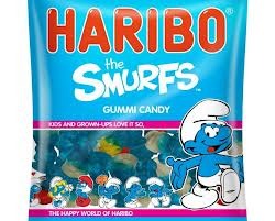 (S1-01) Box - TURKEY - Haribo The Smurfs 4 oz x 12 units - SugarMarket.ca