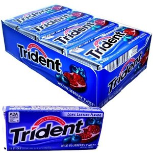 Gum - Trident Value Pack Wild Blueberry Twist 12 units
