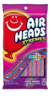 (S6-14) Airheads Xtremes Belts Very Bery Peg Bag - 4.5oz (128g) x 12 Units