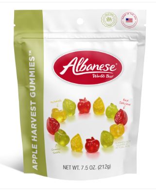 (S8-07) Halloween - Albanese Apple Harvest Gummies Gusset Bag - 7.5oz (212g) x 6 Units