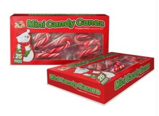 XMAS - Alberts 25PK Mini Candy Canes 3.53oz(100g) x 12 Units