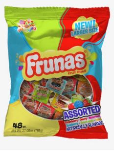 (S1-10) Alberts Frunas Assorted Chewy Candy 48 Units
