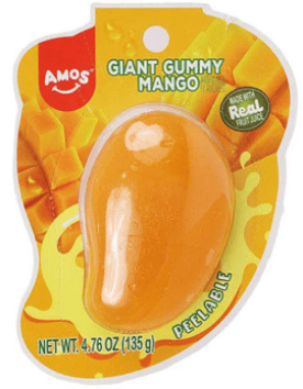 (S6-07) Amos Peelerz - Giant Gummy Mango 4.76oz (135g) x 12 Units