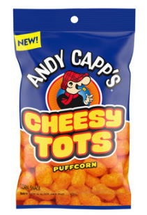 Single - 1 Unit x ANDY CAPPS - Cheesy Tots Puffcorn 1.5oz(43g)