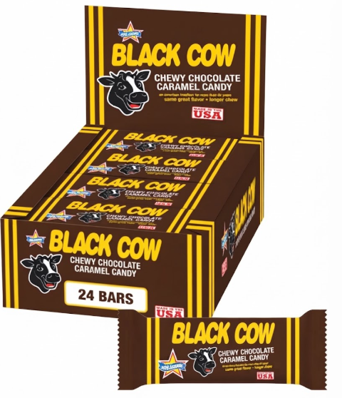 (S4-03) Atkinson - Black Cow Chocolate Caramel Bar 1.5oz (43g) x 24 Units