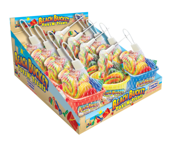 (S1-07) CHINA- Novelty - Beach Bucket Toys N Treats 1.48oz (42g) x 12 units