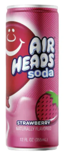 (S5-02) US - BEVERAGE - Airheads Sour Soda - STRAWBERRY 12oz (355ml) x 12 Units