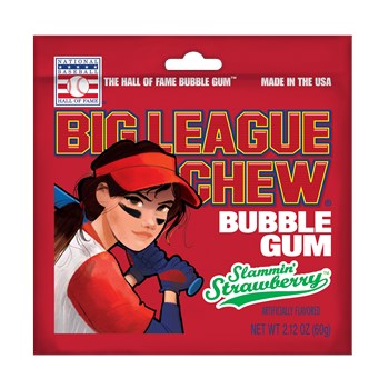 (S1-05) US - Big League Chew Strawberry 2.12oz x 12 units