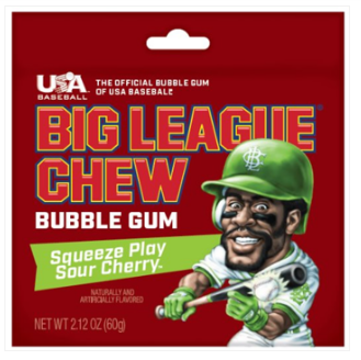 (S1-05) Big League Chew Pouch - Sour Cherry 2.12oz (60g) x 12 Units