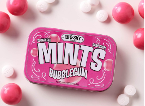 3 units x Bundle - Big Sky - Sugar Free Mints - Bubblegum Flavour 50g
