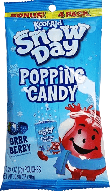Box - Kool - Aid 4Pk Popping Candy - Snowy Day 0.98oz(28g) x 12 Units - SugarMarket.ca