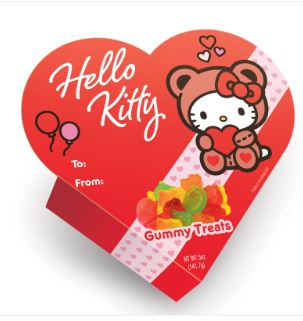 Box - Valentine - Hello Kitty Gummy Treats Heart Box Tray - 5oz(142g) x 7 Units - SugarMarket.ca