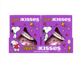 Box - Valentine - Hershey Milk Chocolate KISSES Snoopy & Friends Gift Box - 1.45oz (41g) x 24 Units - SugarMarket.ca