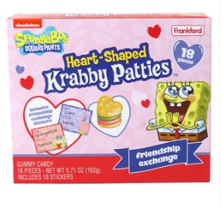 Box - Valentine - Krabby Patties Friendship 18PK - 5.17oz X 1 Unit - SugarMarket.ca
