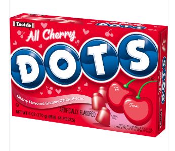 Box - Valentine - Theater Box Dots - Cherry Lovers 6oz(170g) x 12 Units - SugarMarket.ca