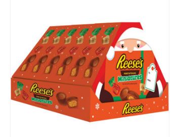 Box - XMAS - REESE Peanut Butter Cup Miniatures With Holiday Foils Gift Box - 6.5 oz(184g) x 6 Units - SugarMarket.ca