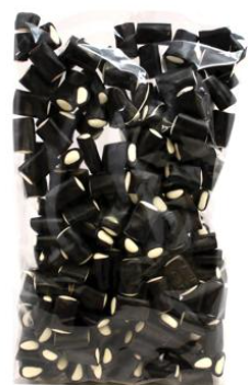 (S3-03) Bulk - Gustafs - Licorice Rockies White Center 2.2lb x 1 Bag