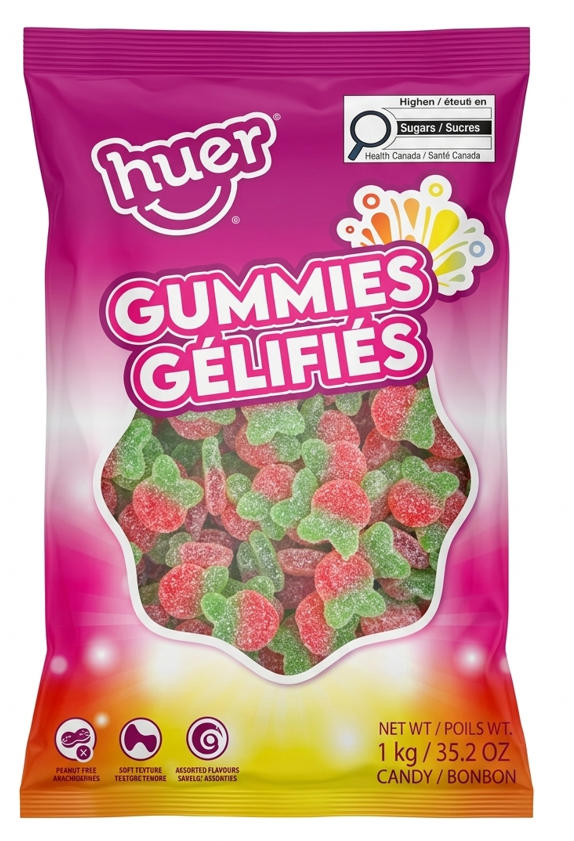 (S1-10) Bulk - Huer - Sour Strawberries x 1 Kg