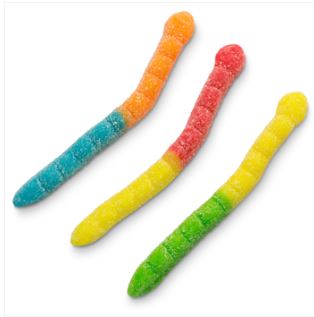 (S3-01) US - Bulk Albanese Sour Neon Worms 4" 4.5lb (2.04KG)