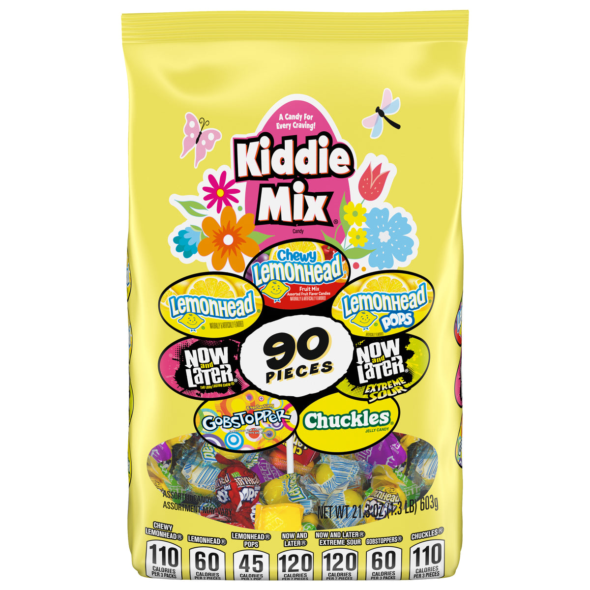 Single - Easter Spring Kiddie Mix (90 pieces) Stand Up Bag - 21.3oz (604g) x 1 Unit