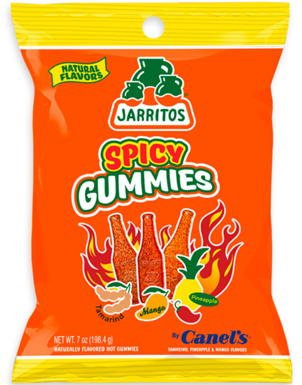 (S7-05) CANELS JARRITOS GUMMIES - SPICY PEG BAG 7oz (198.4g) x 12 Units