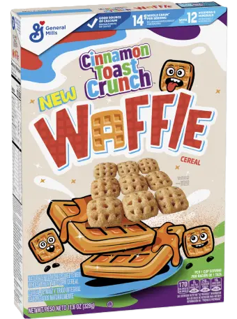 (S6-05)US - Cereal - Cinnamon Toast Crunch - WAFFLE 11.60oz (328g) x 1 unit (Boxes with minor damage due to shipping)