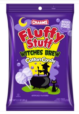 (S8-09) Halloween - Charms Fluffy Stuff Witches Brew Cotton Candy - 2.1oz (60g) x 24 units