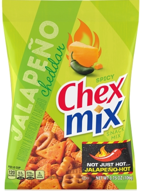 (S6-04) US - CASE - CHIPS - Chex Mix - Jalapeno Cheddar 3.75oz (106g) x 8 units (chips bags may deflated during shipping)