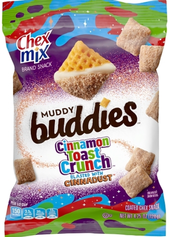 (S6-04) US - CASE - CHIPS - Chex Mix - Muddy Buddies Cinnamon Toast Crunch 4.5oz (120g) x 7 units (chips bags may deflated during shipping)