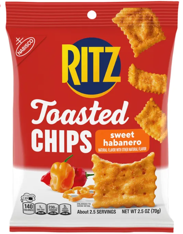(S7-02) US - Chips - Ritz -Toasted Chips Sweet Habanero 2.5oz (70g) x 12 units