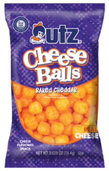 (S6-12) Chips - Utz - Cheese Balls - Baked Cheddar 2.625oz (74.4g) x 5 Units
