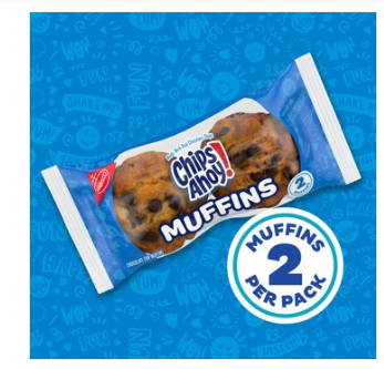 (S3-01) CHIPS AHOY! MUFFINS ORIGINAL (2 Pack) - 4oz (113g) x 4 Units