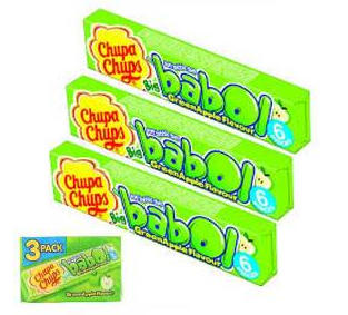 Chupa Chups Babol Gum - Apple 3 Pack x 24 bags