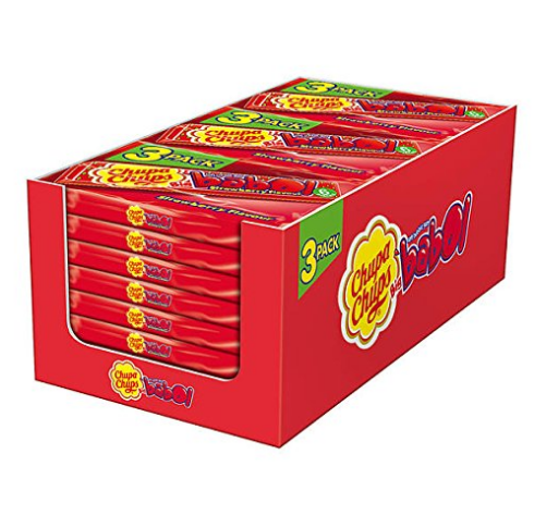Chupa Chups Babol Gum - Strawberry 3 Pack x 24 bags