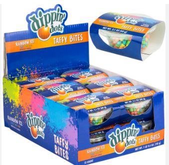 (S1-07) Koko Dippin' Dots - Taffy Bites Cup 2.1 oz (60g) x 12 Units