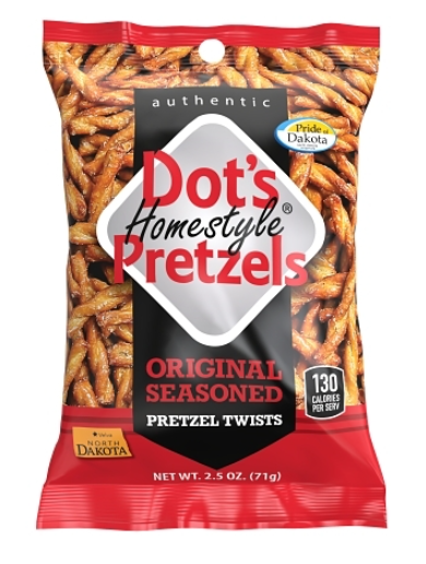 (S6-06) US - Pretzels - Peg Bag - Dot's Pretzels - Original Seasoned Twists 2.5 oz (71g) x 12 units