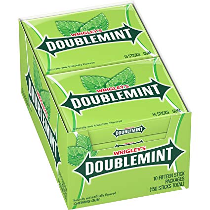 (S1-06) US - Gum - Wrigley Slim Pak Doublemint 10 × 15 sticks