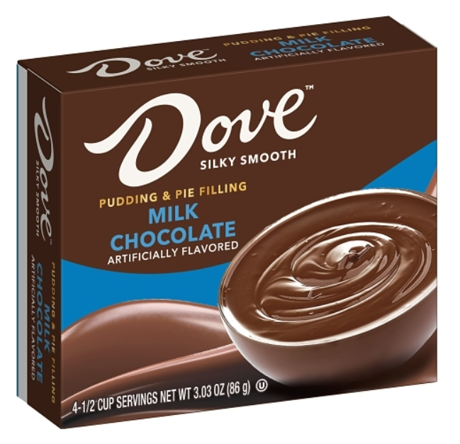 (S6-06) US - Dove - Milk Chocolate Instant Pudding Mix 3.3oz (86g) x 12 Units
