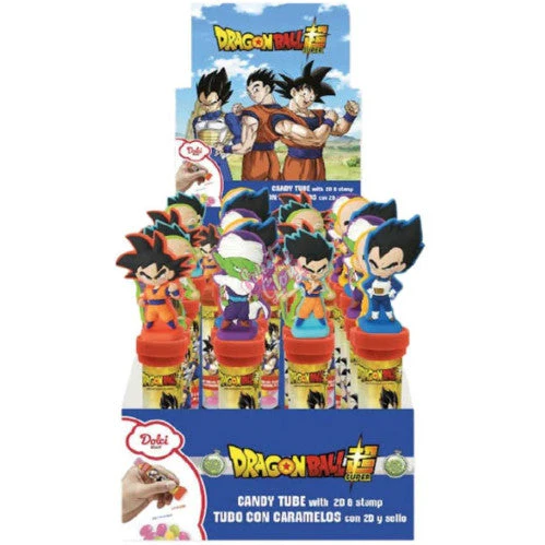 (S6-14) DragonBall Candy Tube With Stamper 8g x 24 units
