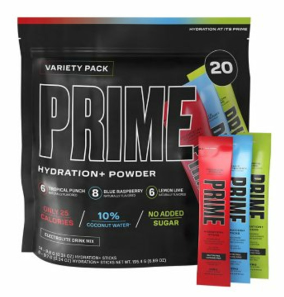 (S1-02) Drink Mix - Prime Hydration Powder - Variety x 20 Sticks